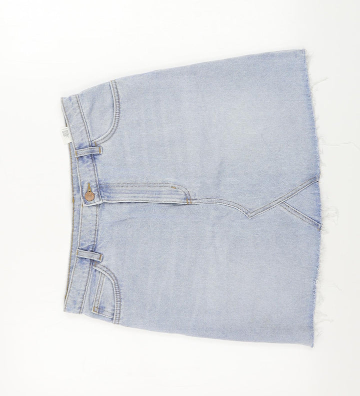 Preworn  Womens Blue   A-Line Skirt Size 30 in