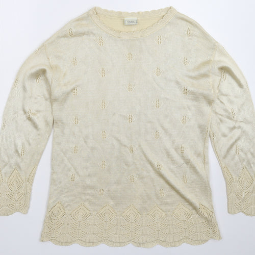 NEXT Womens Beige  Knit Pullover Jumper Size M
