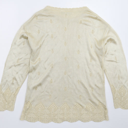 NEXT Womens Beige  Knit Pullover Jumper Size M