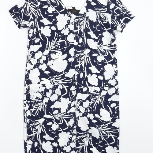 NEXT Womens Blue Floral  Bodycon  Size 8
