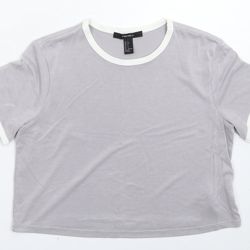 FOREVER 21 Womens Grey   Basic T-Shirt Size S