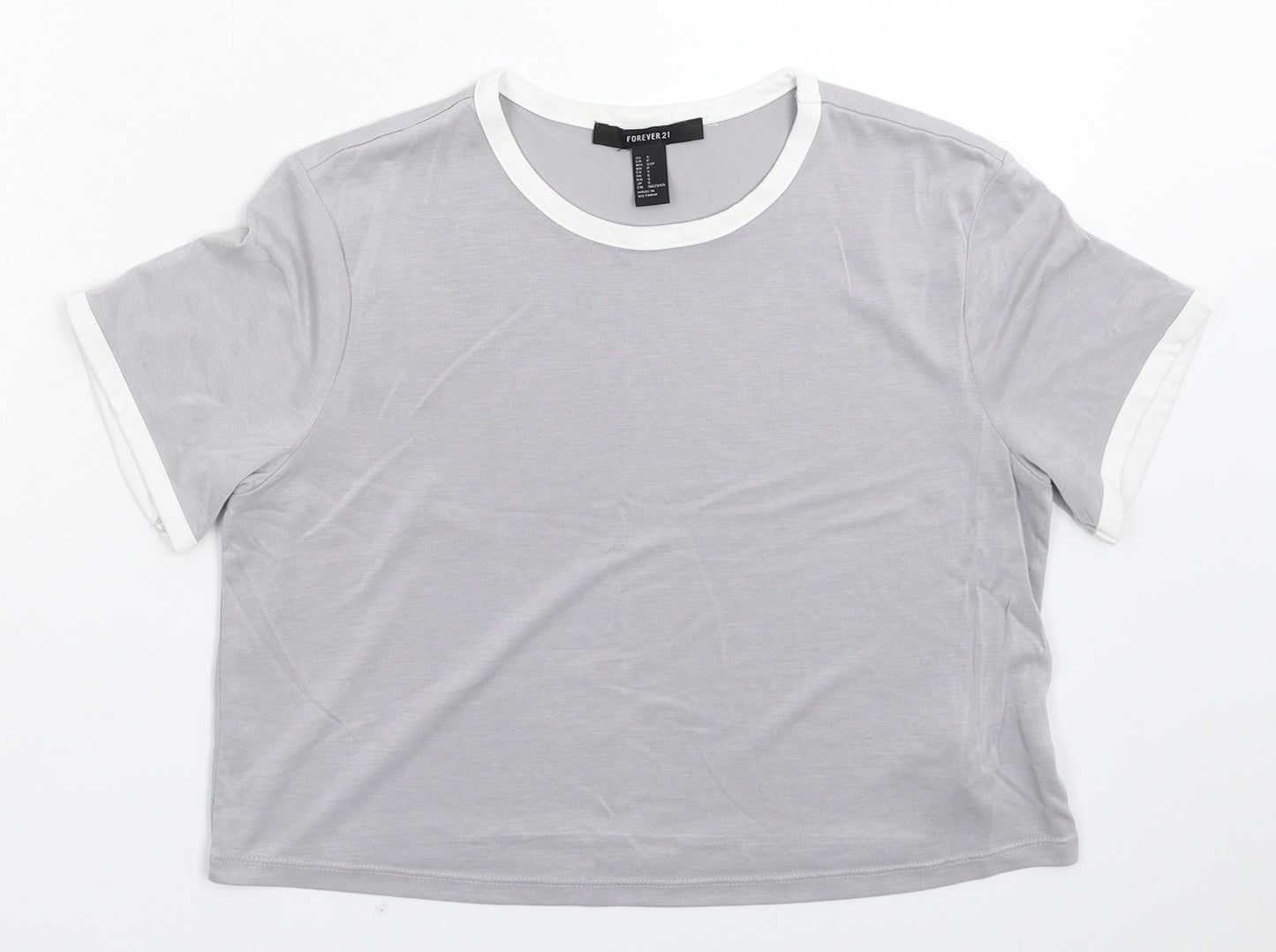FOREVER 21 Womens Grey   Basic T-Shirt Size S