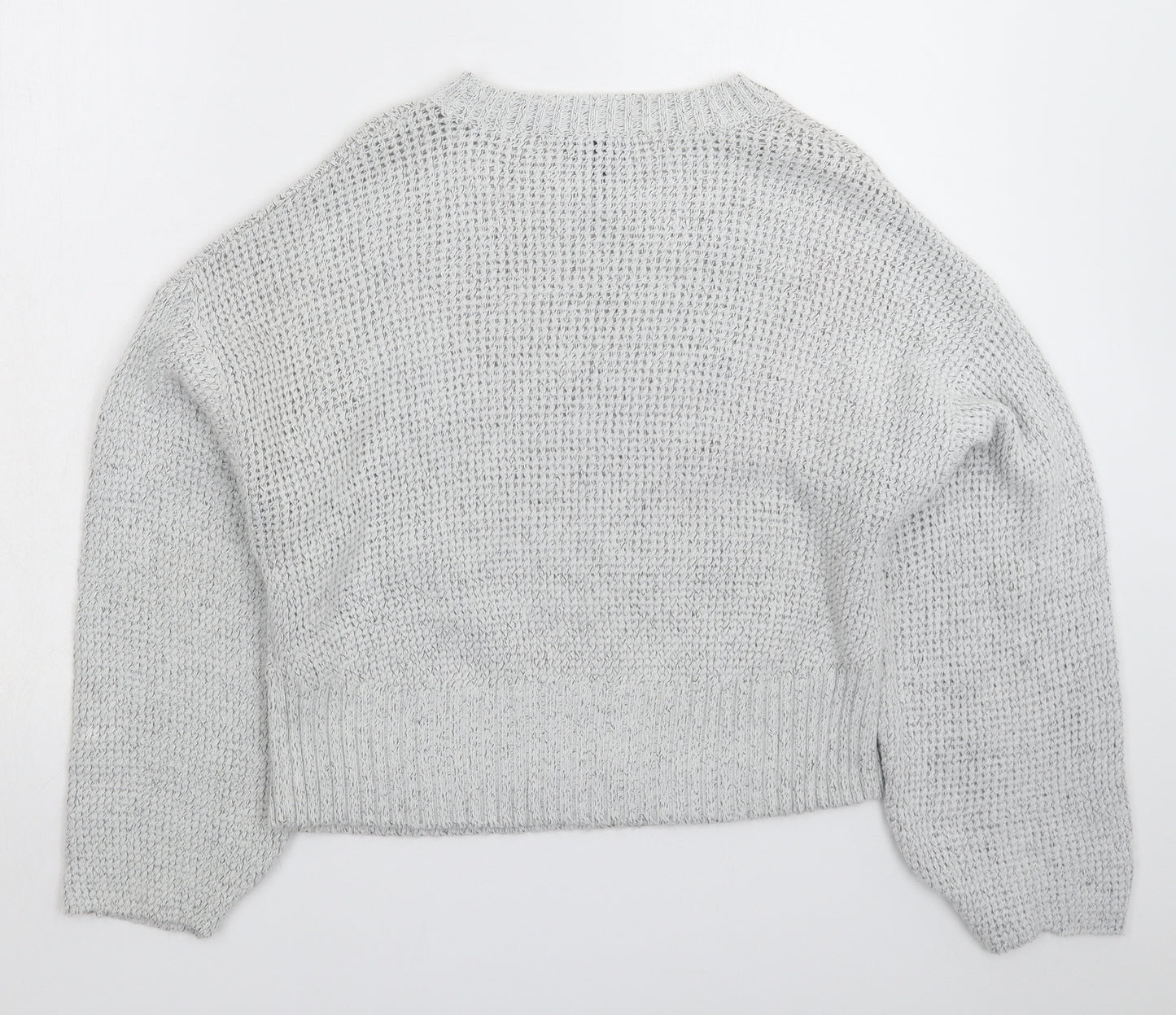 Topshop Womens Grey  Knit Pullover Jumper Size S
