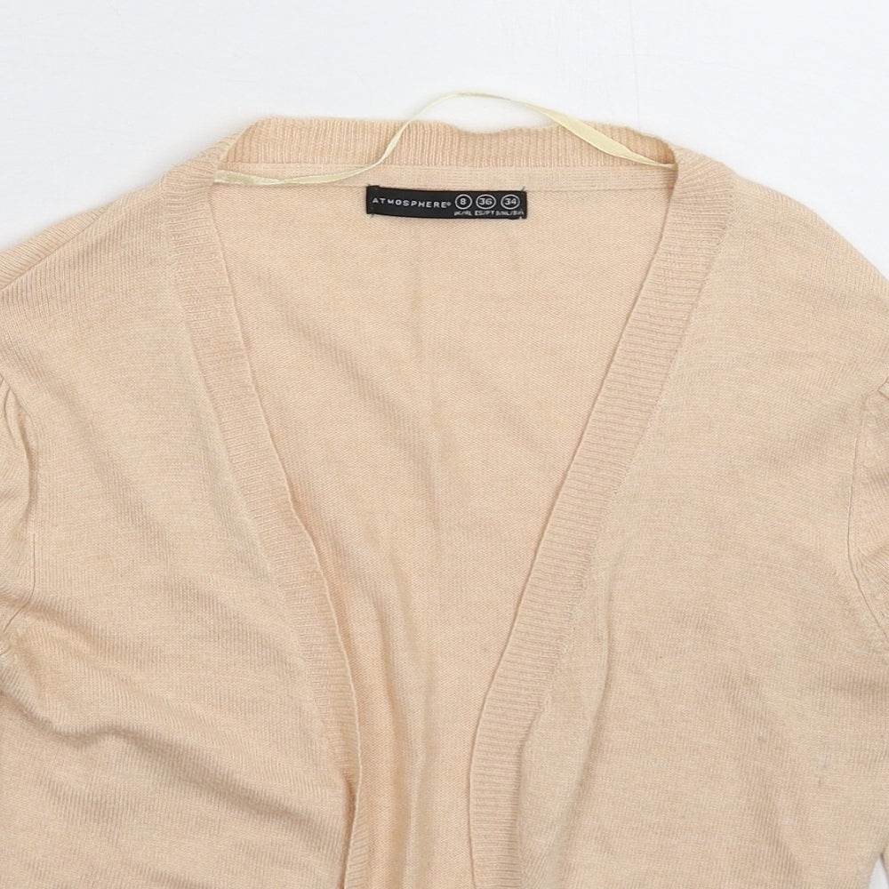 Atmosphere Womens Beige  Knit Cardigan Jumper Size 8