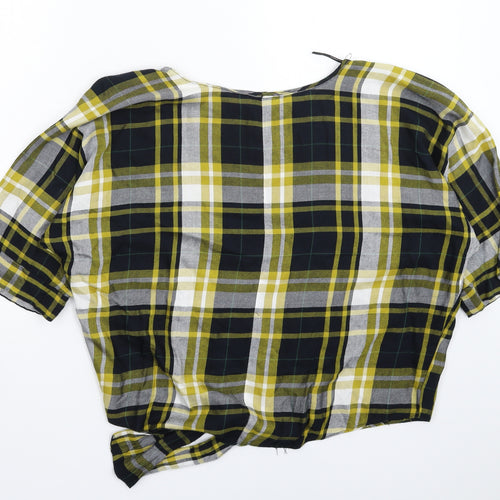 Dorothy Perkins Womens Multicoloured Check  Basic T-Shirt Size 6  - Oversized