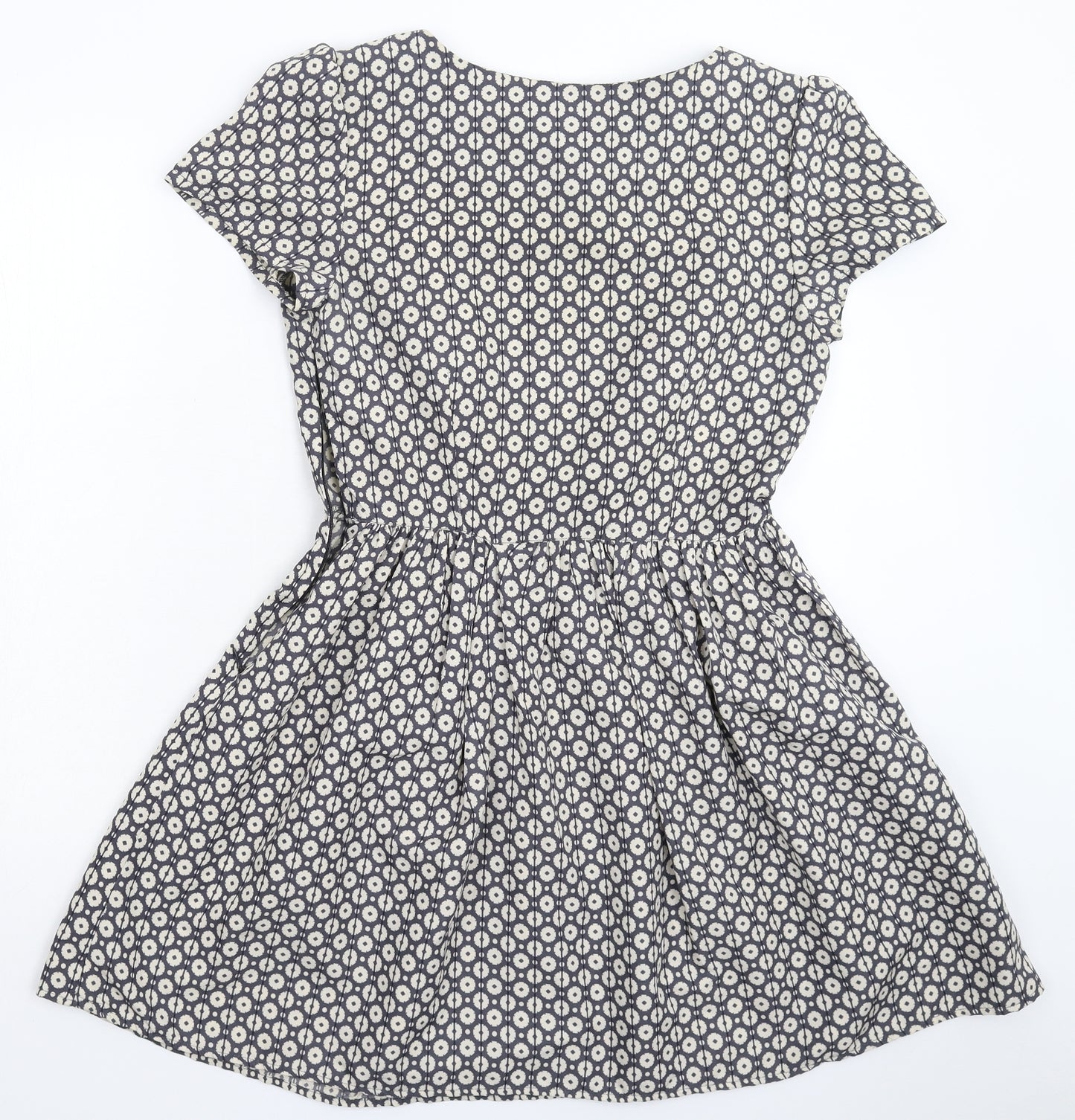 Atmosphere Womens Grey Geometric  Fit & Flare  Size 12
