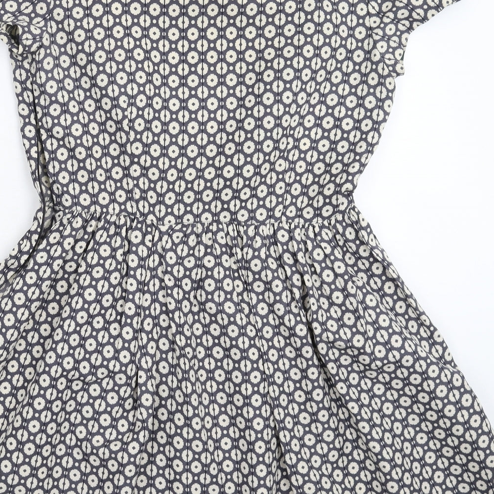 Atmosphere Womens Grey Geometric  Fit & Flare  Size 12