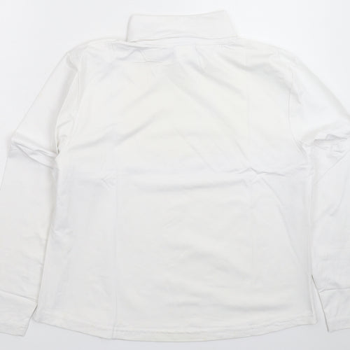 Moose Womens White  Rayon Pullover Sweatshirt Size XL
