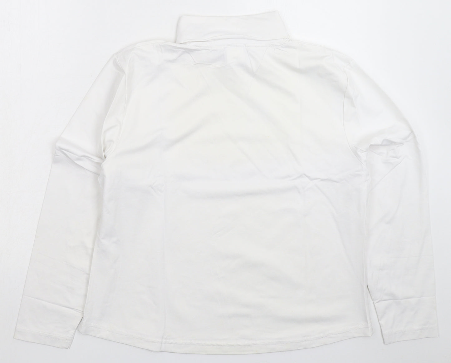 Moose Womens White  Rayon Pullover Sweatshirt Size XL