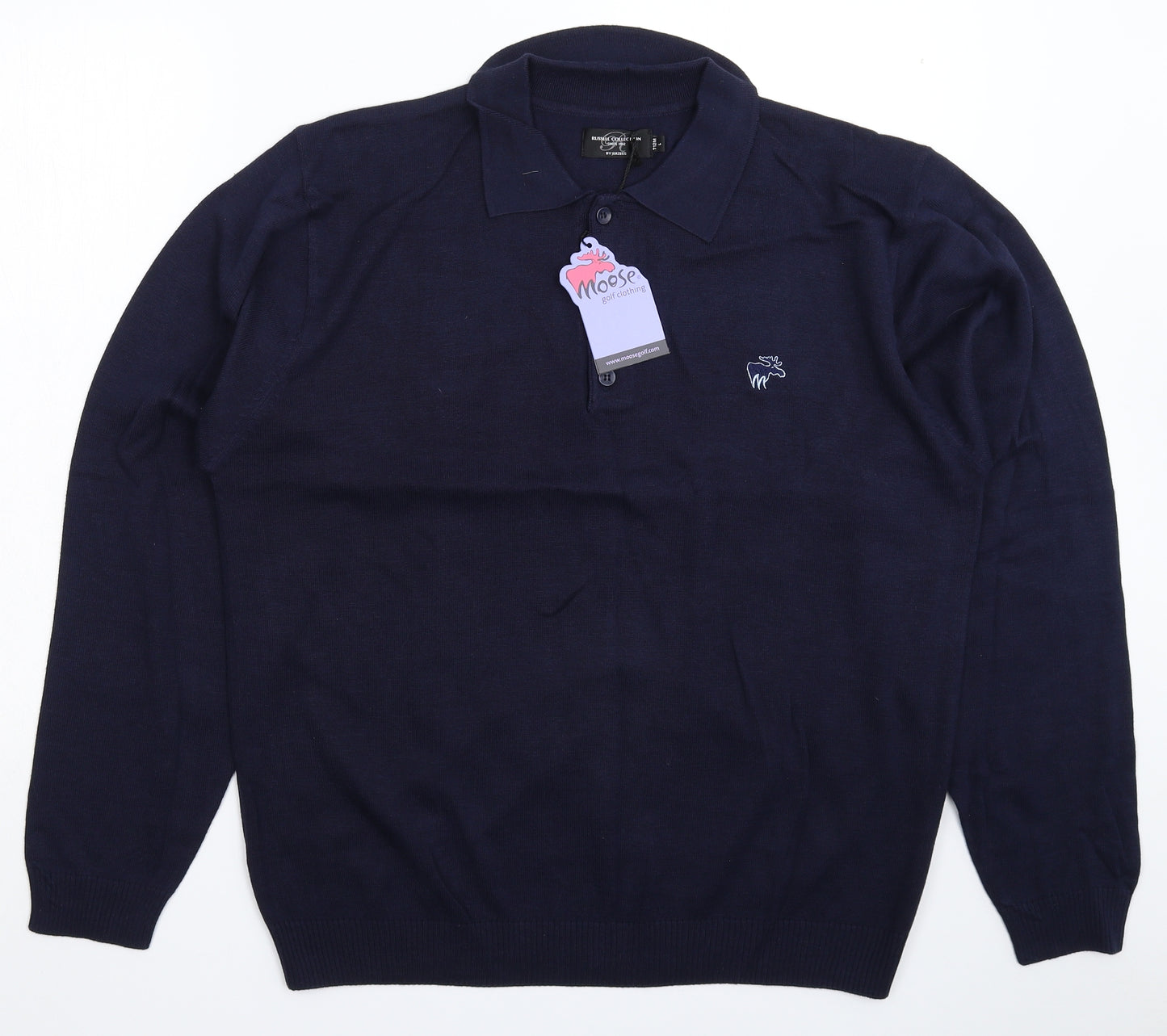 JERZEES Mens Blue  Knit Pullover Jumper Size L