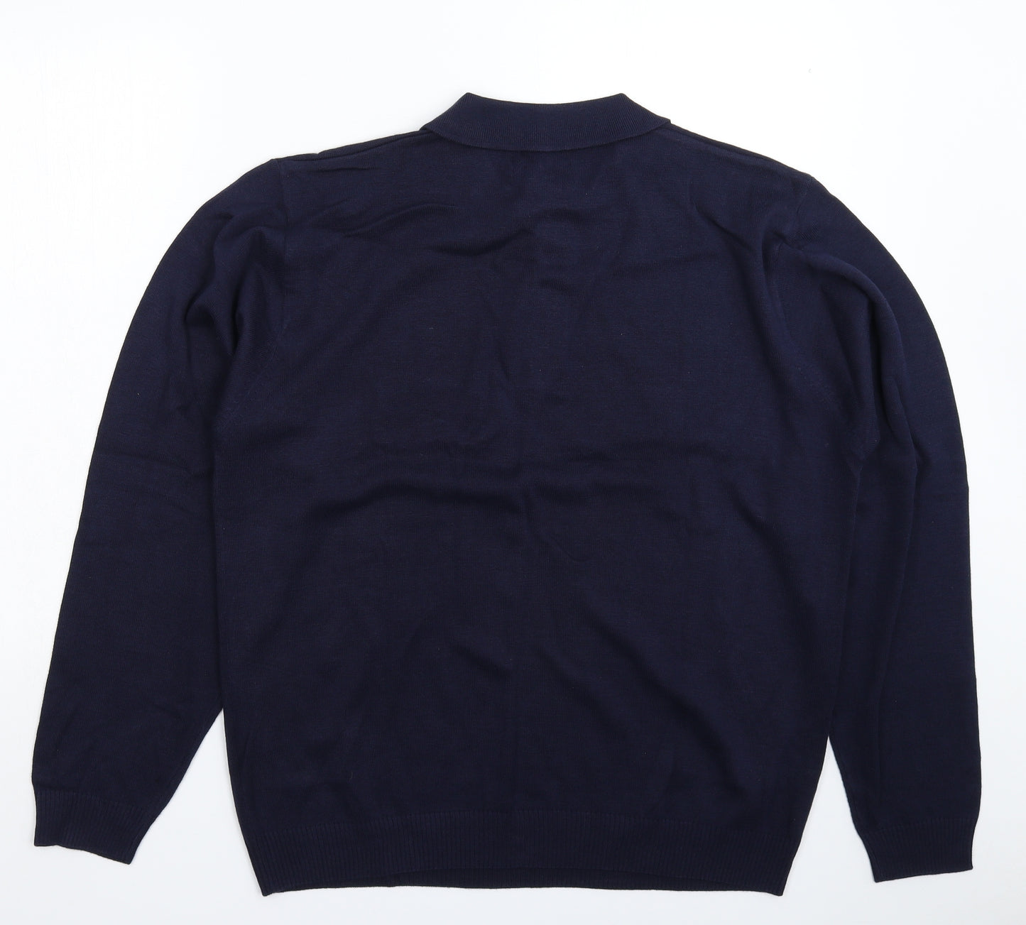 JERZEES Mens Blue  Knit Pullover Jumper Size L