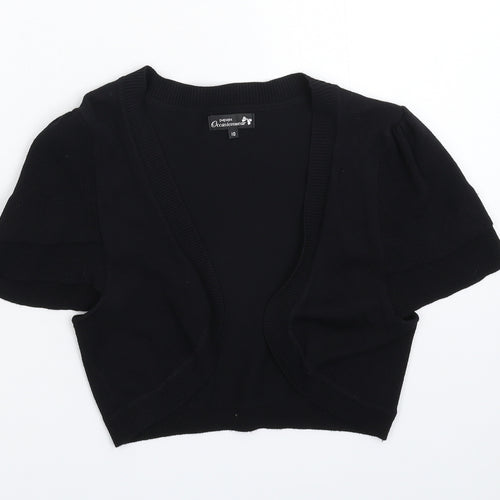 Papaya Womens Black  Knit Cardigan Jumper Size 10