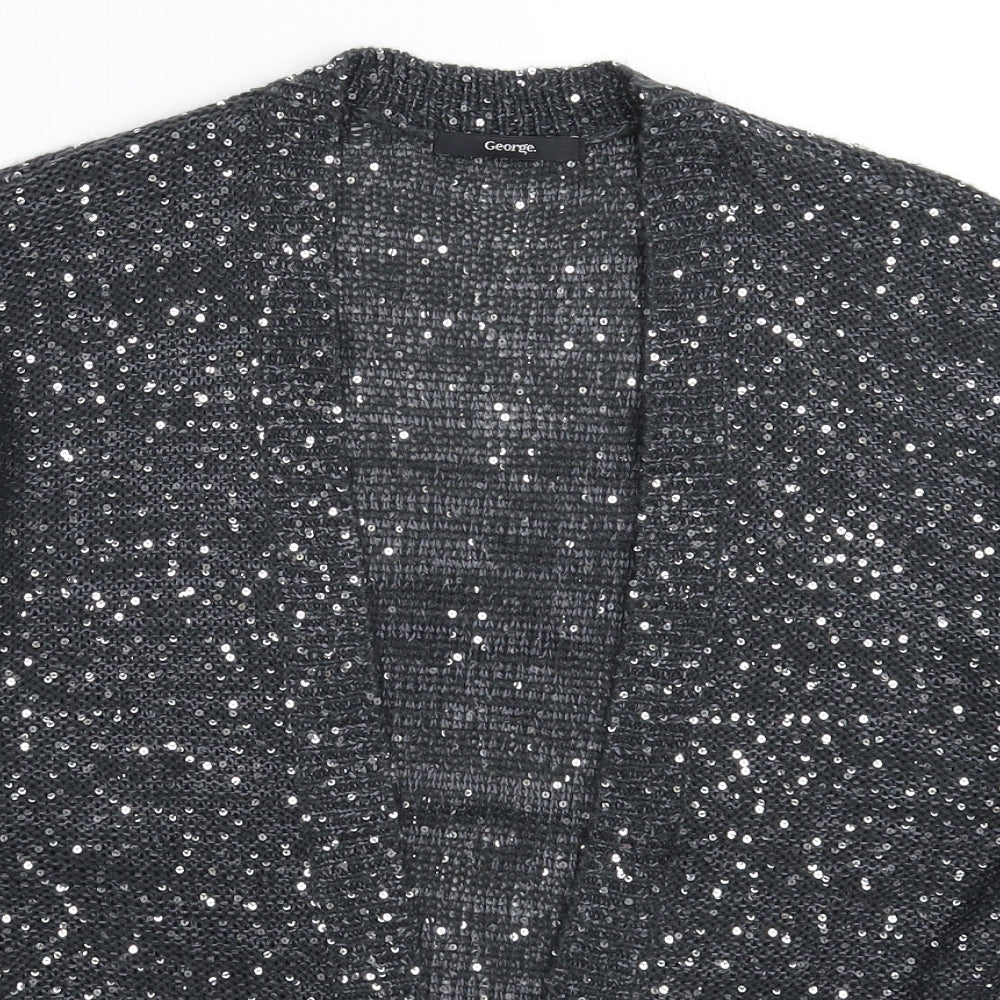 George Womens Grey  Knit Cardigan Jumper Size 14