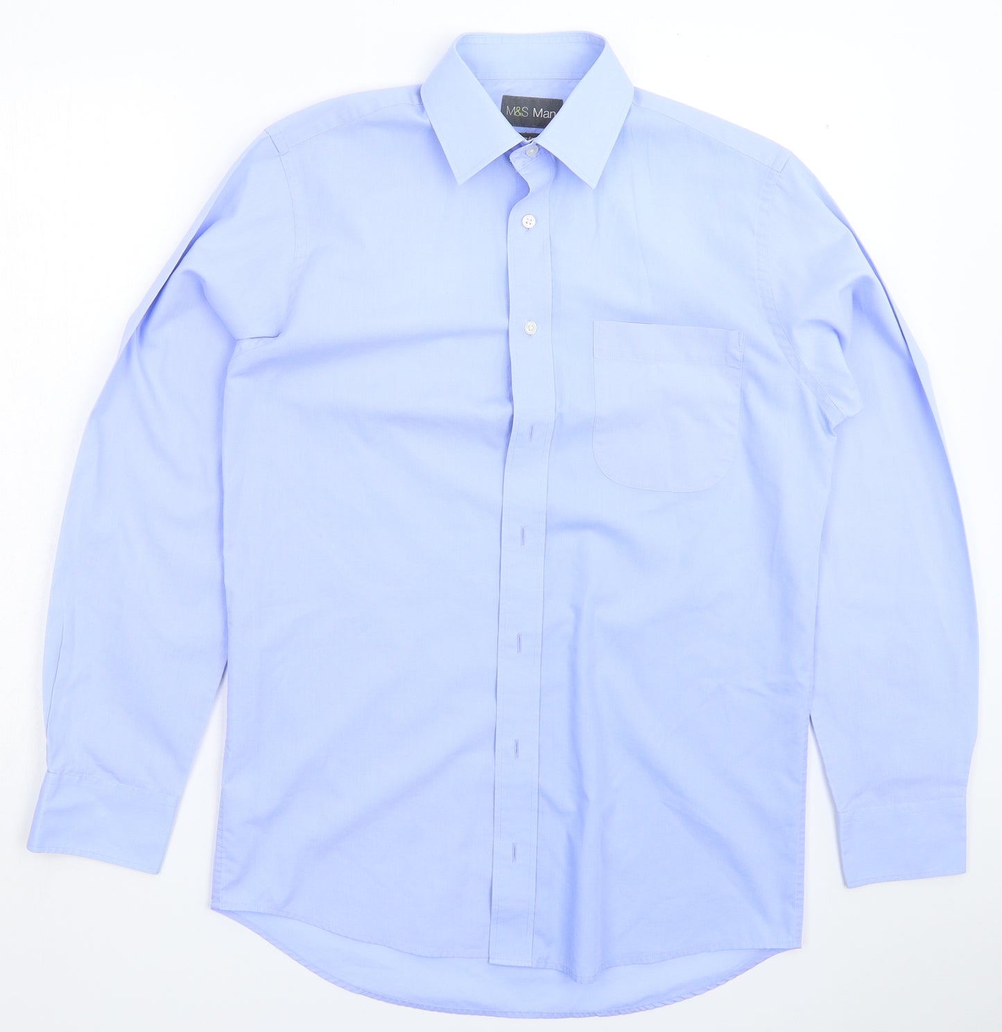 Marks and Spencer Mens Blue    Dress Shirt Size 14.5