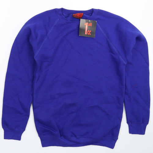 1st Class Clothes Boys Blue   Pullover Sweatshirt Size 11-12 Years