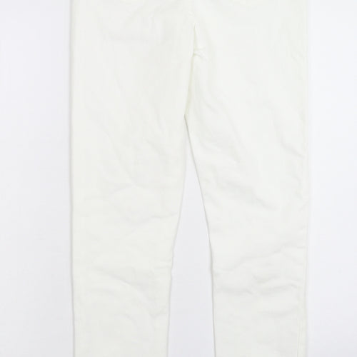 Denim & Co. Womens White  Denim Jegging Jeans Size 6 L28 in