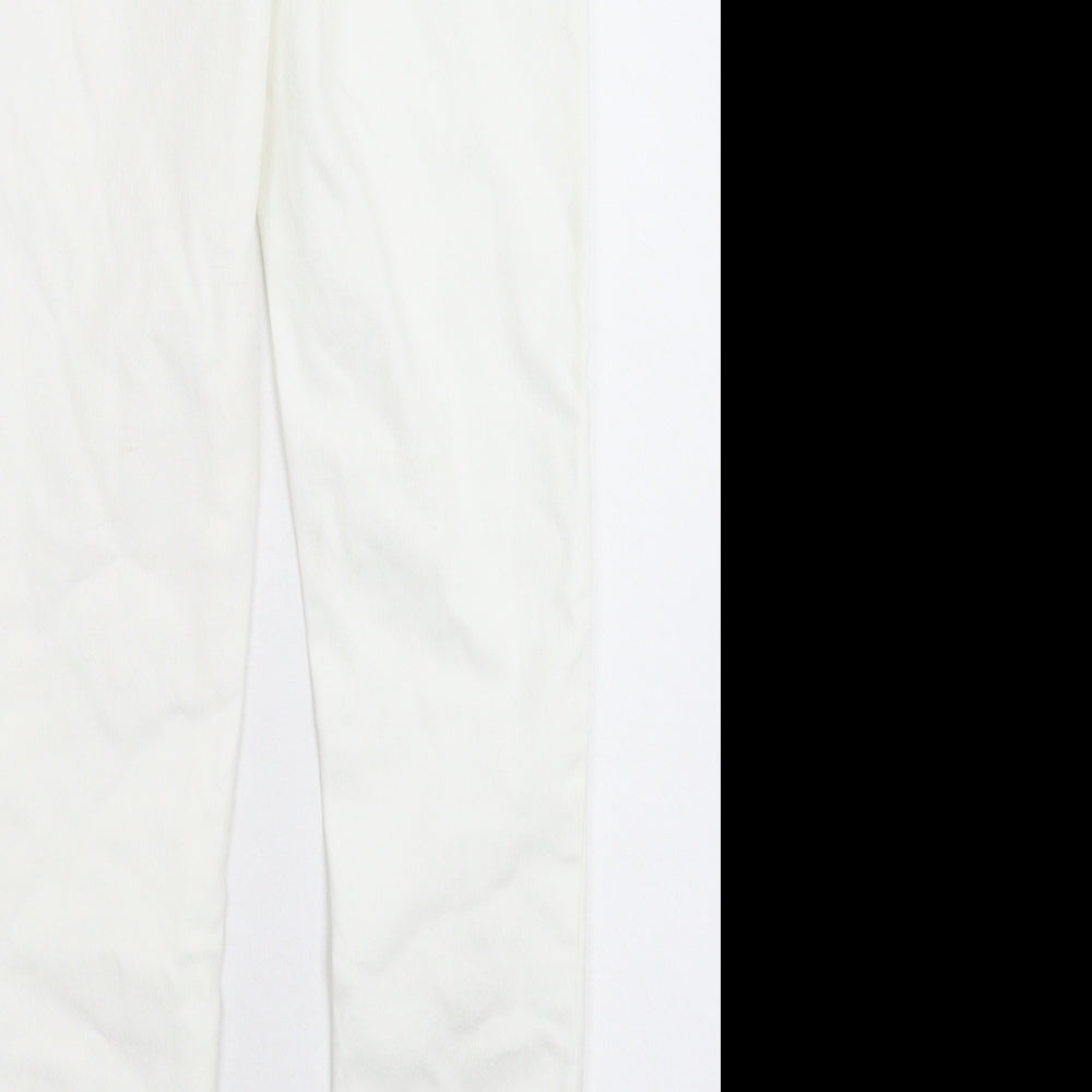 Denim & Co. Womens White  Denim Jegging Jeans Size 6 L28 in