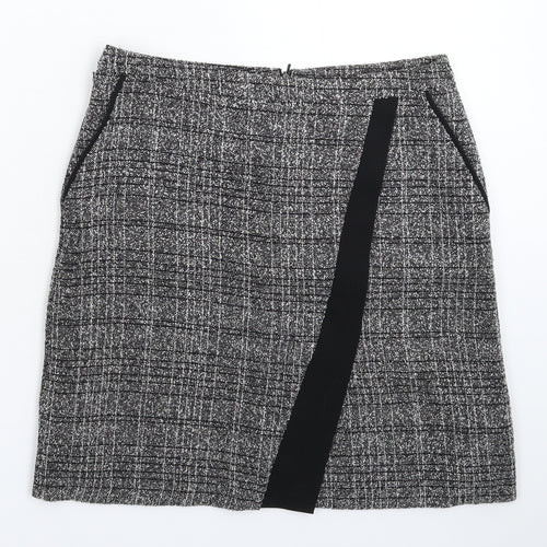 BHS Womens Grey   A-Line Skirt Size 10