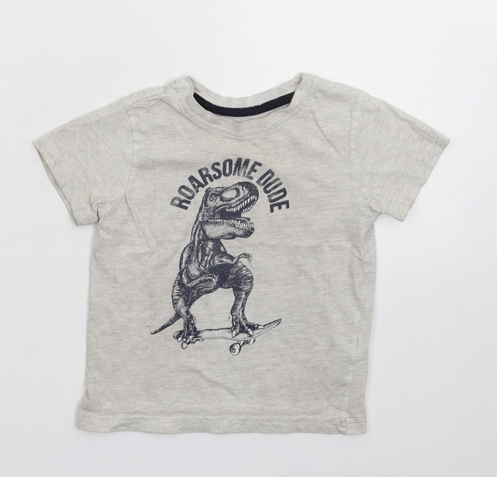 Primark Girls Grey Basic T-Shirt Size 2-3 Years