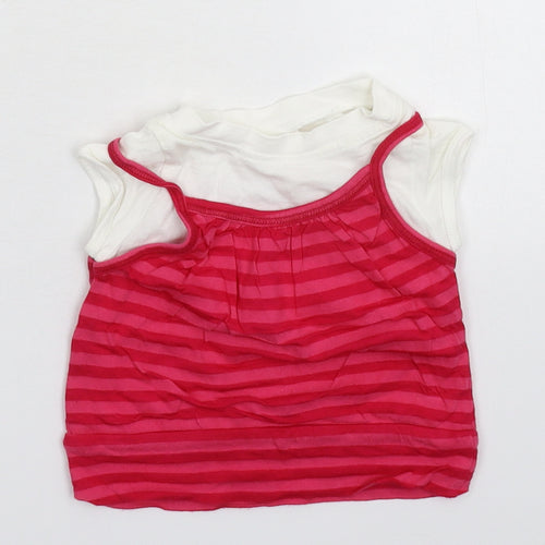 E-vie Girls Multicoloured Striped  Basic T-Shirt Size 12-18 Months