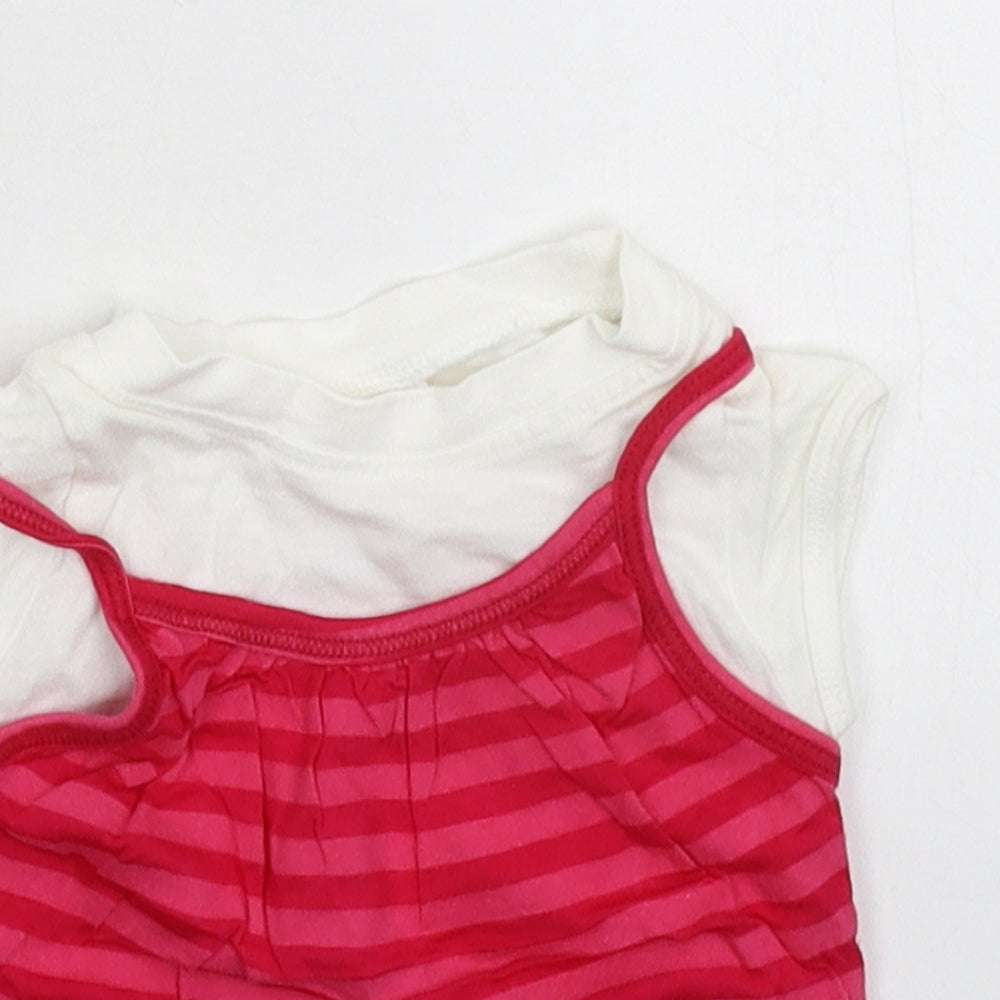 E-vie Girls Multicoloured Striped  Basic T-Shirt Size 12-18 Months