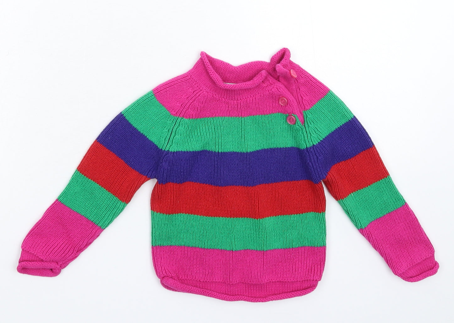 Earlydays Baby Multicoloured Striped Knit Pullover Jumper Size 12-18 Months