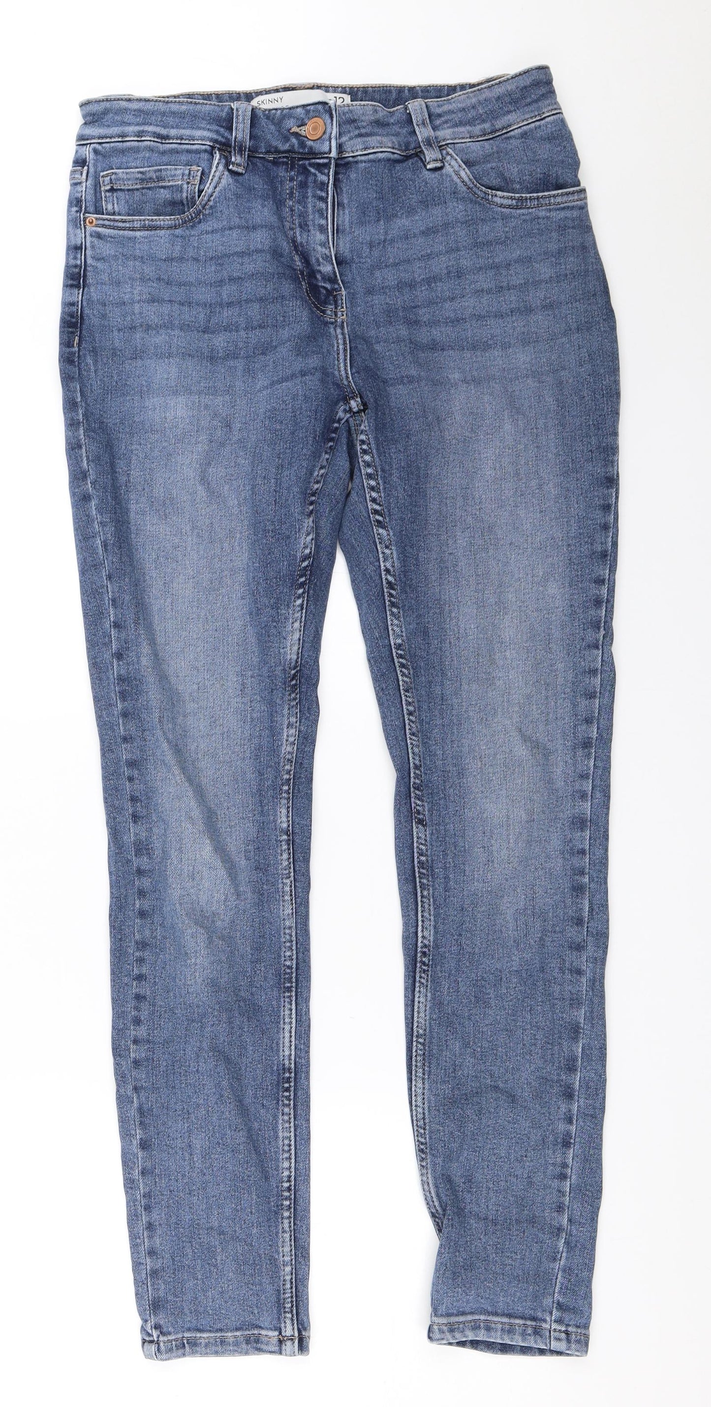 NEXT Womens Blue   Skinny Jeans Size 12 L29.5 in
