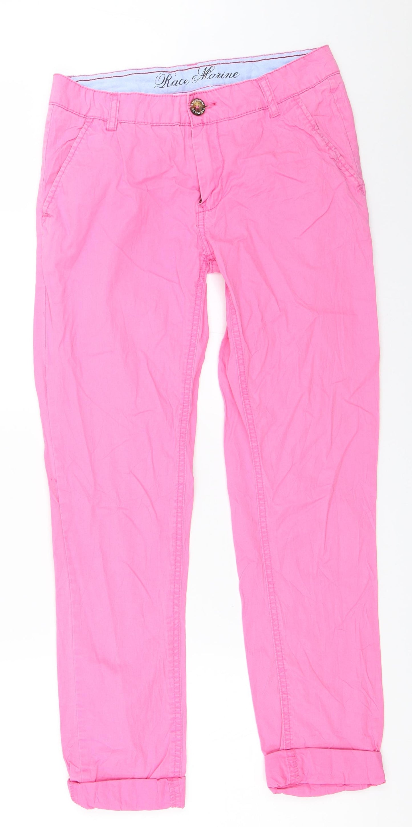 Race Marine Womens Pink   Chino Trousers Size 34 L27 in