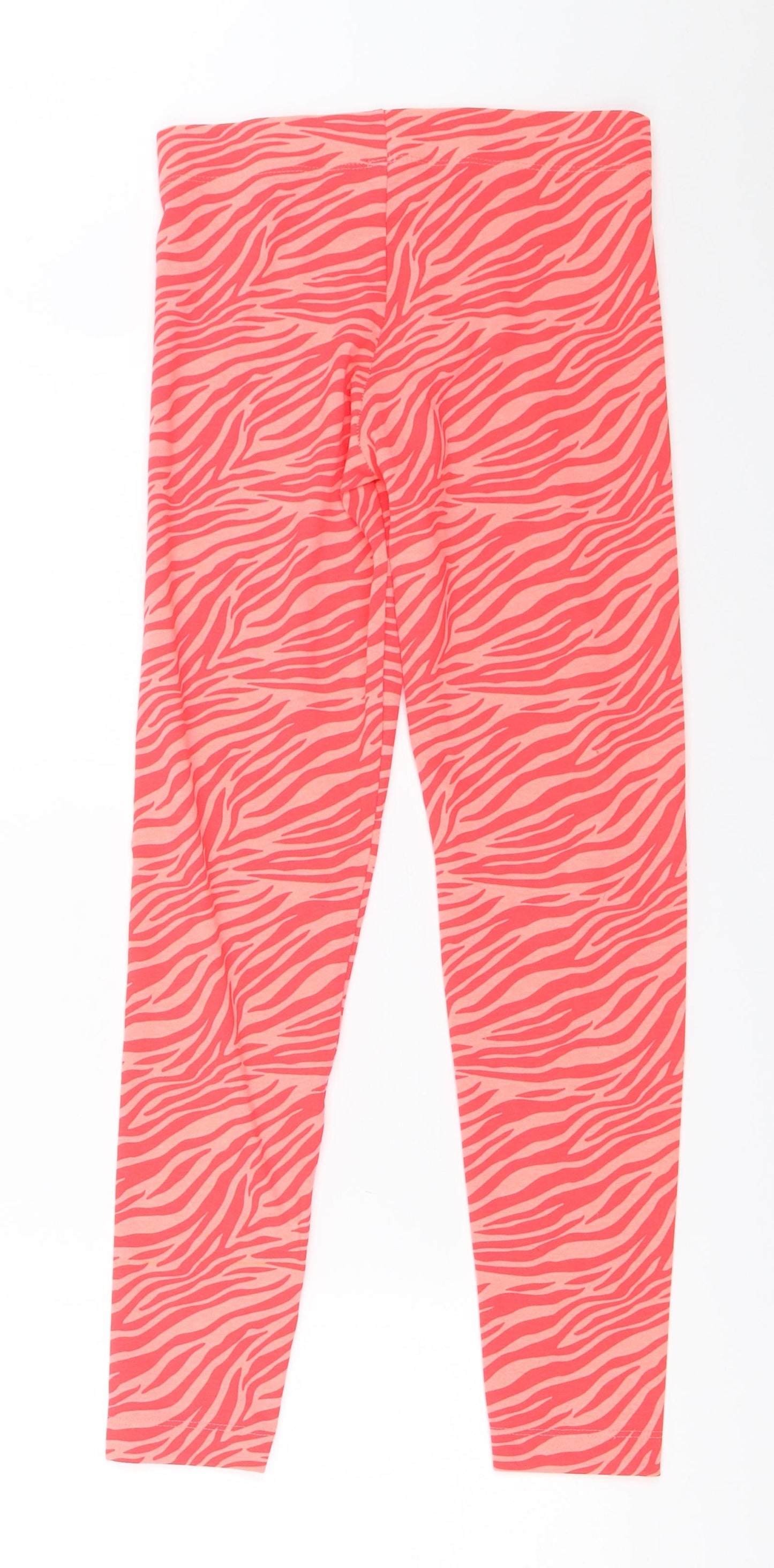 Marks and Spencer Girls Pink Animal Print  Capri Trousers Size 10-11 Years - leggings