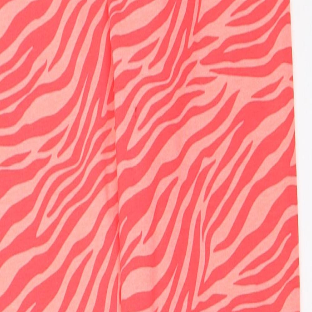 Marks and Spencer Girls Pink Animal Print  Capri Trousers Size 10-11 Years - leggings