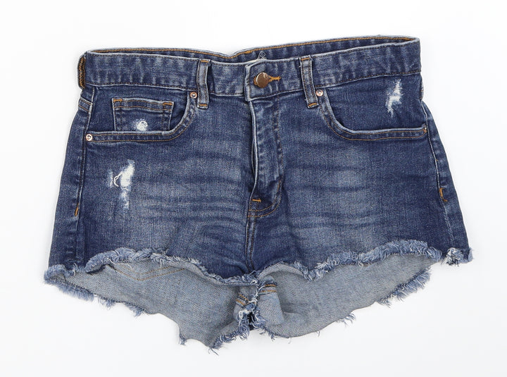H&M Womens Blue Hot Pants Shorts Size 36