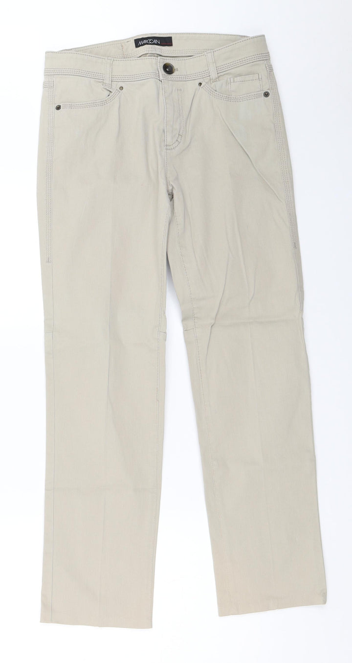 Marccain Womens Beige Trousers Size 28 in L27 in