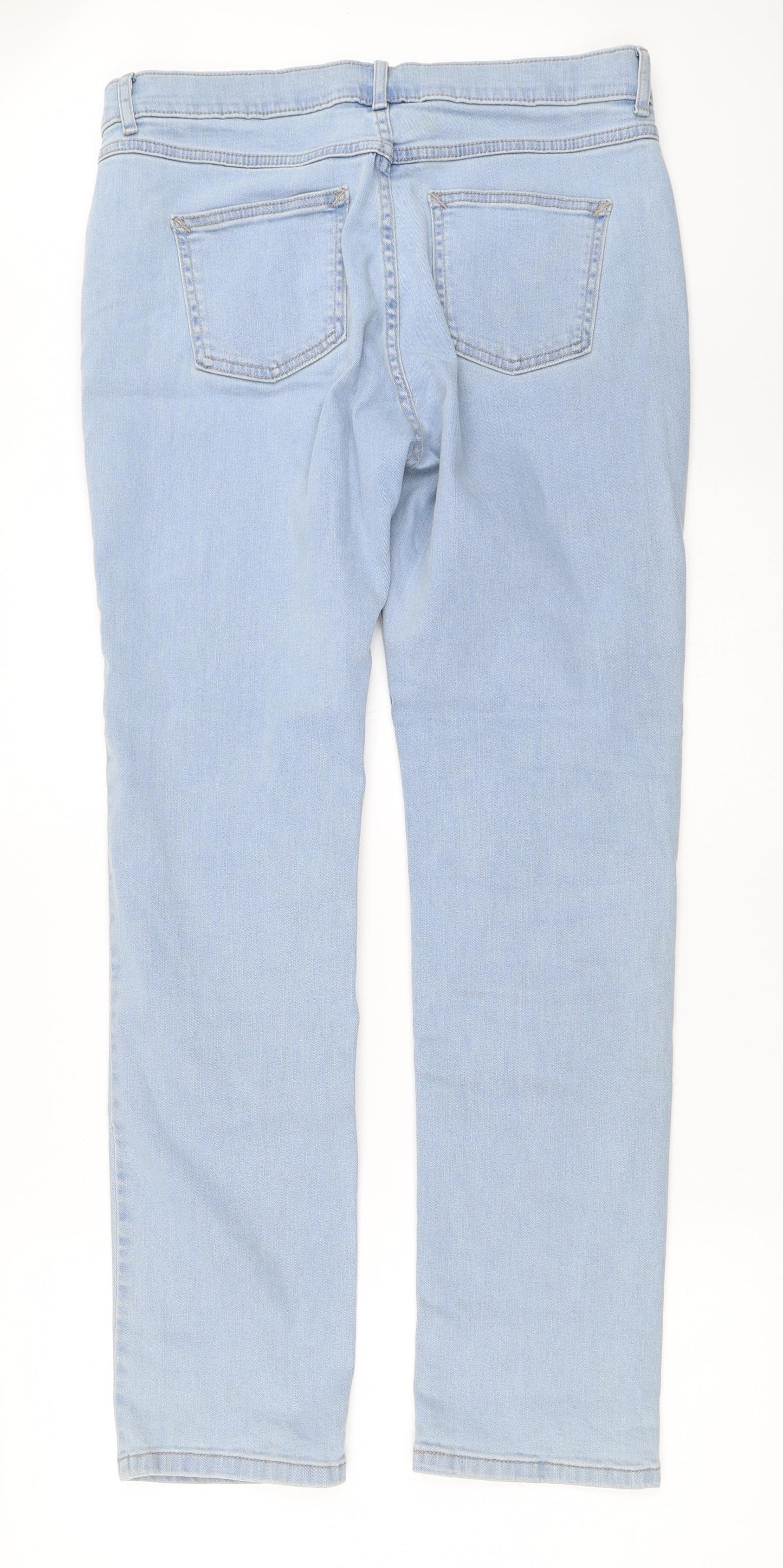 Marks and Spencer Womens Blue   Straight Jeans Size 12 L30 in