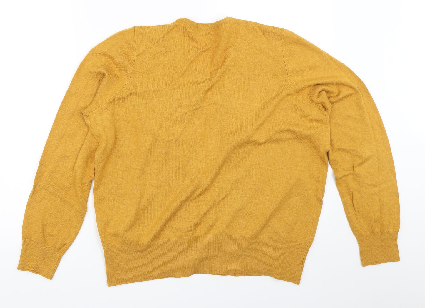 Marks and Spencer Womens Yellow   Cardigan Jumper Size 16