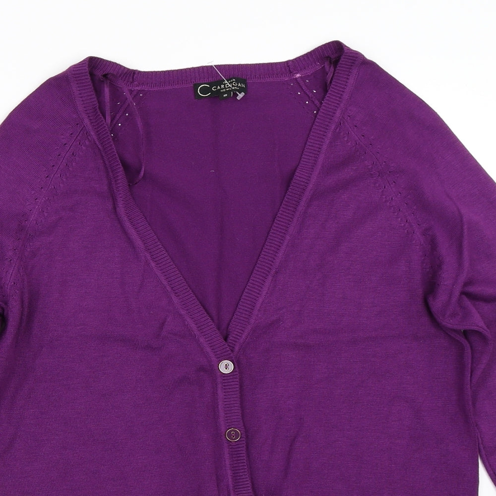 New Look Womens Purple   Cardigan Jumper Size 12