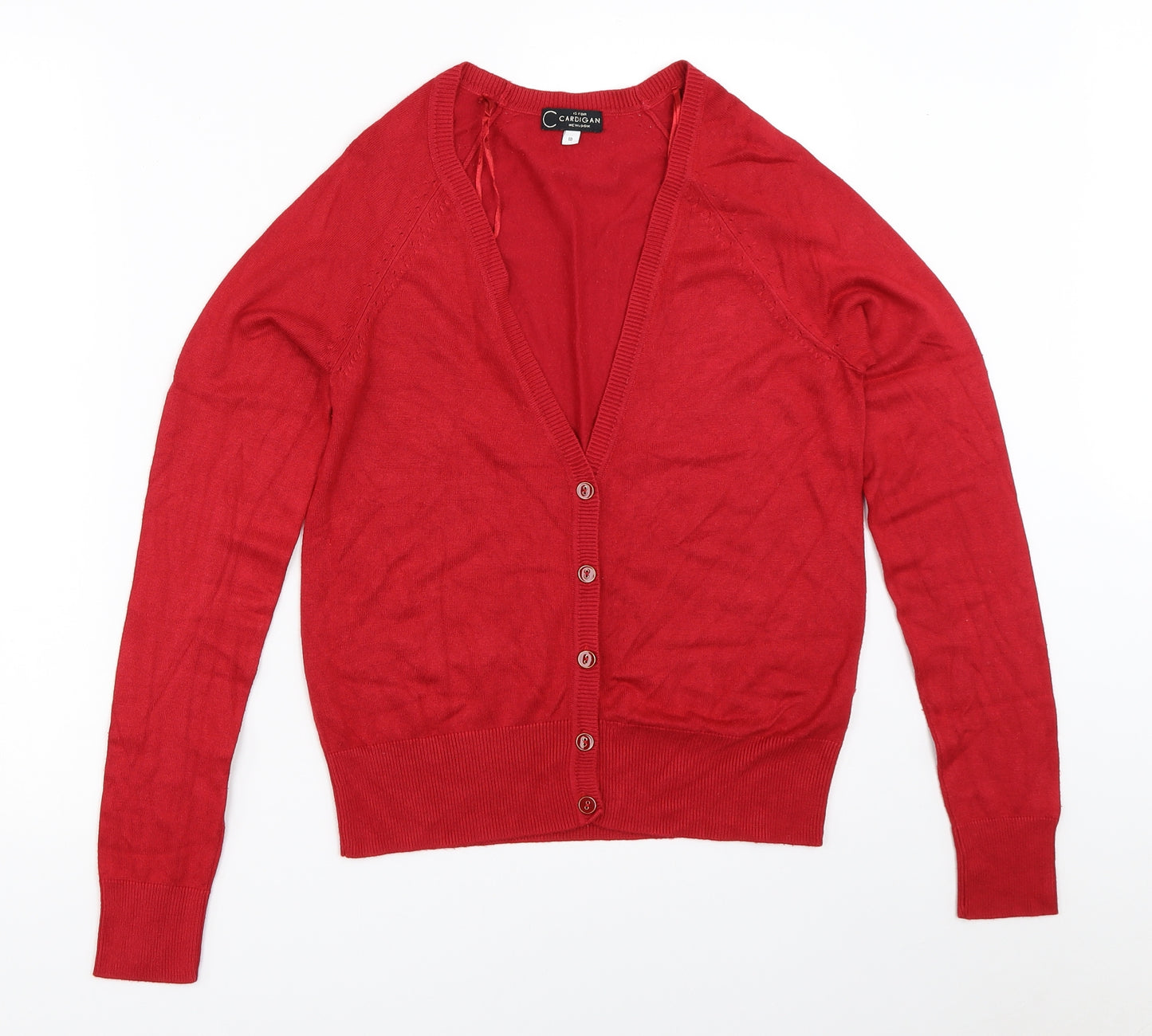 New Look Womens Red   Cardigan Jumper Size 10