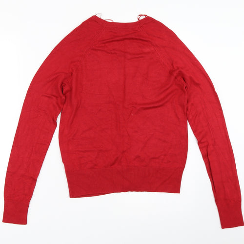 New Look Womens Red   Cardigan Jumper Size 10