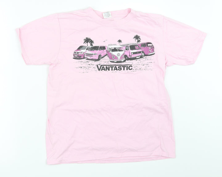 Gildan Girls Pink   Basic T-Shirt Size XL