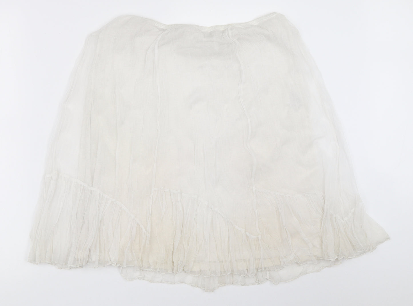 LAUREN VIDAL Womens White   Flare Skirt Size 36 in