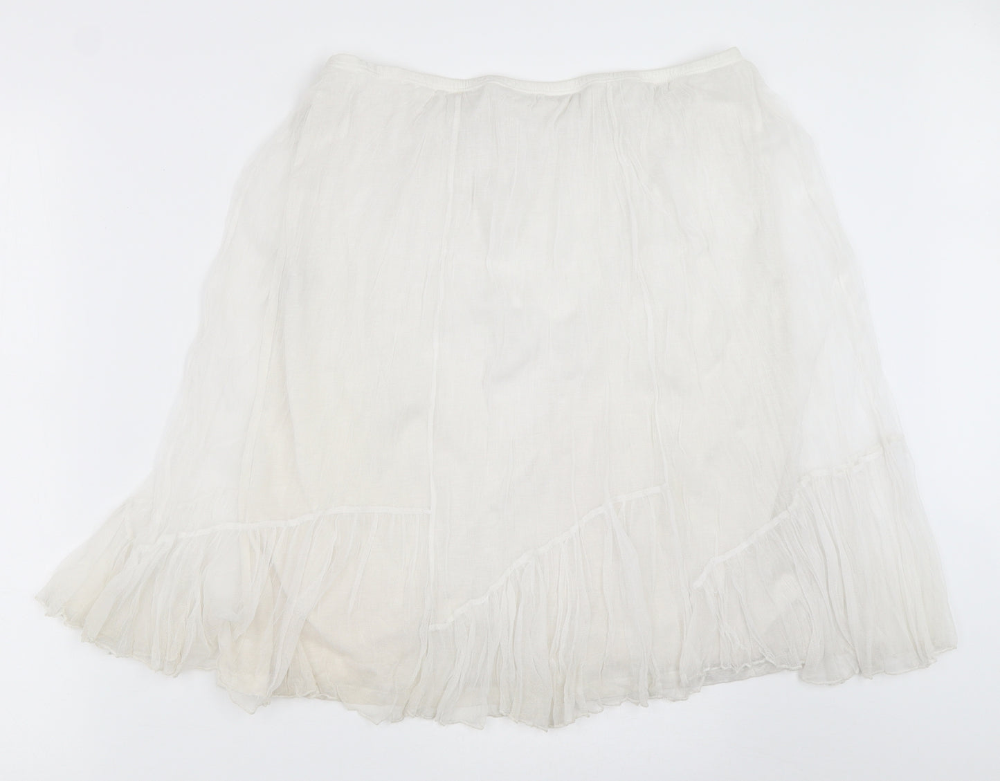 LAUREN VIDAL Womens White   Flare Skirt Size 36 in