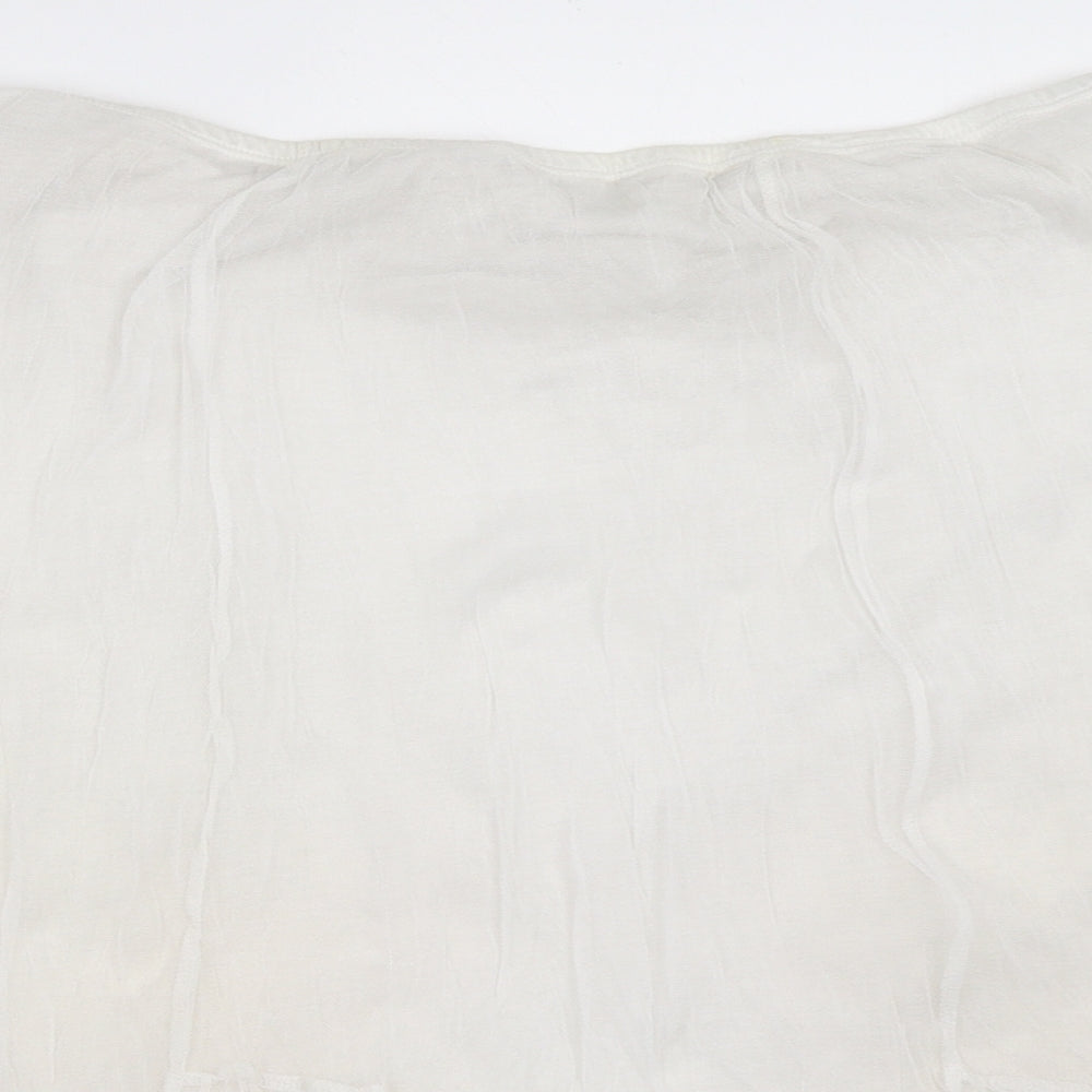 LAUREN VIDAL Womens White   Flare Skirt Size 36 in