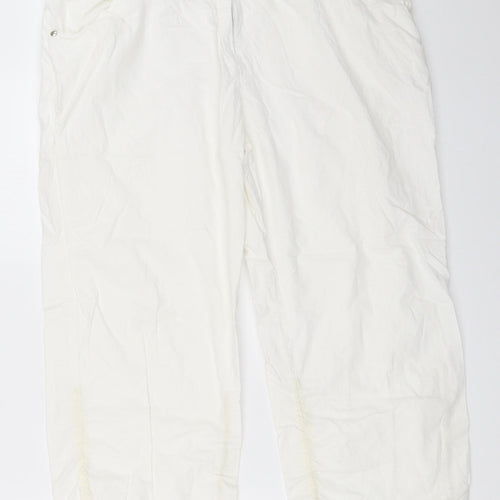 Preworn Womens White   Cropped Trousers Size 36 in L21.5 in