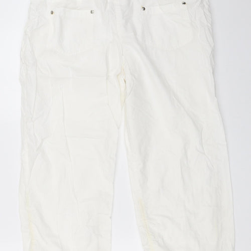 Preworn Womens White   Cropped Trousers Size 36 in L21.5 in
