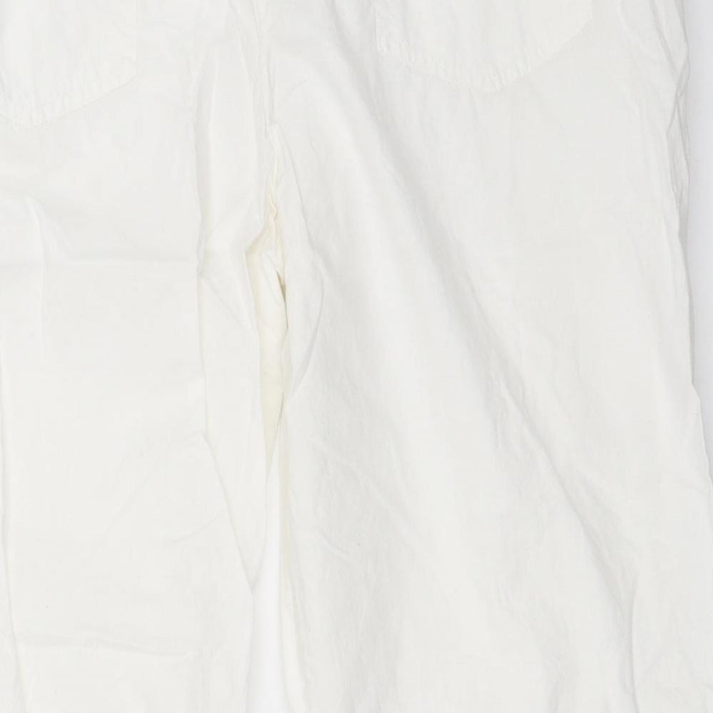 Preworn Womens White   Cropped Trousers Size 36 in L21.5 in