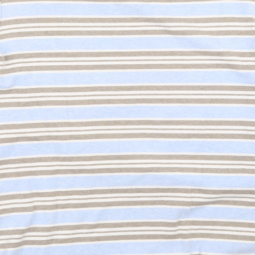 Country Casuals Womens Blue Striped  Basic T-Shirt Size S