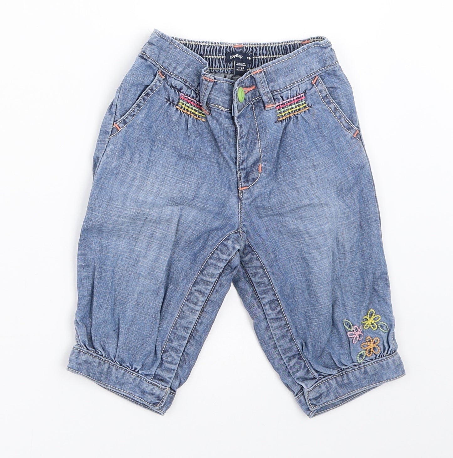 Gap Girls Blue  Denim Capri Jeans Size 18-24 Months