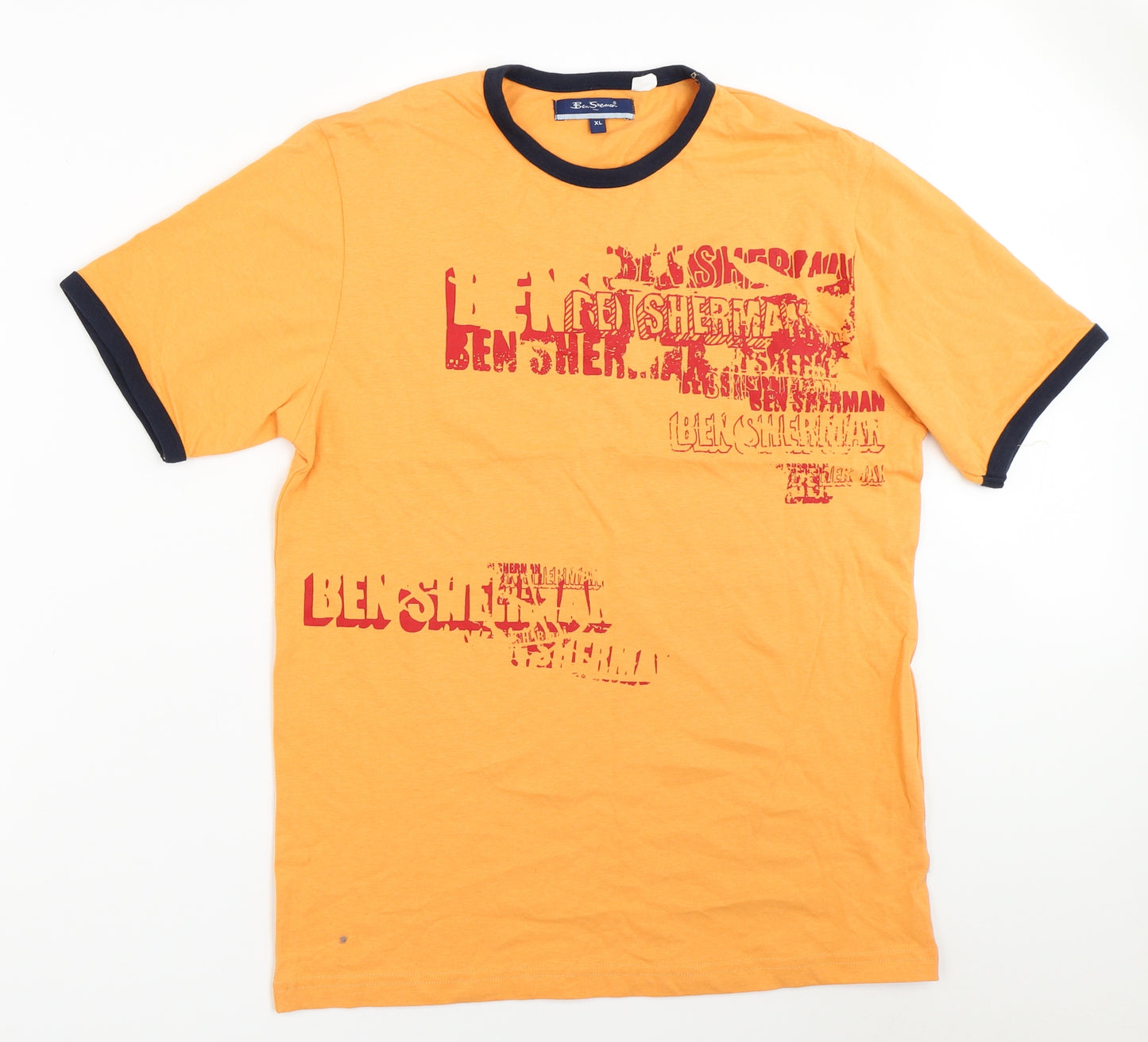 Ben Sherman Mens Yellow    T-Shirt Size XL