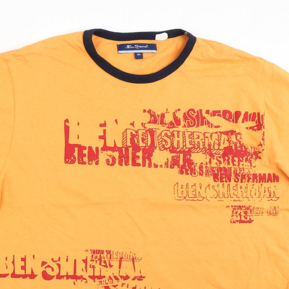 Ben Sherman Mens Yellow    T-Shirt Size XL