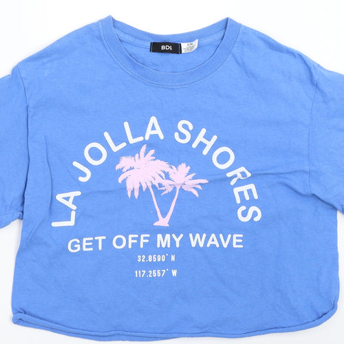BDG Womens Blue   Cropped T-Shirt Size S