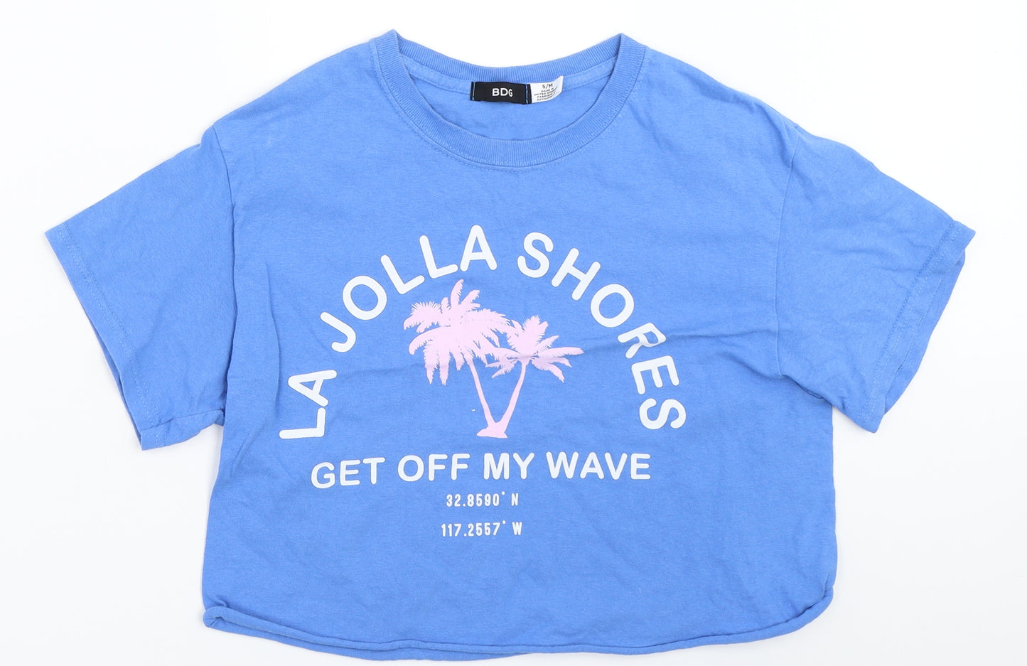 BDG Womens Blue   Cropped T-Shirt Size S